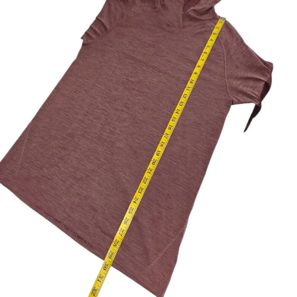 Lululemon Men's Metal Vent Tech Long Sleeve Hoodie, Heathered Red, Size L - Picture 5 of 8